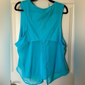Zyia Teal flowy tank top